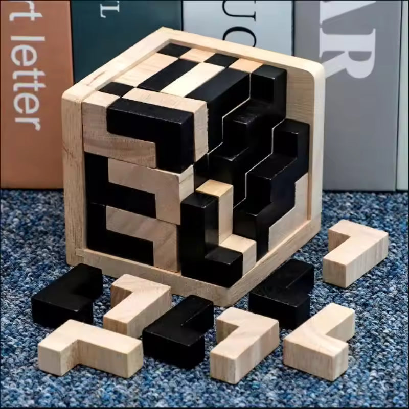 Creative 3D Puzzle Luban Interlocking Wooden Toy Early Educational Toys Puzzles