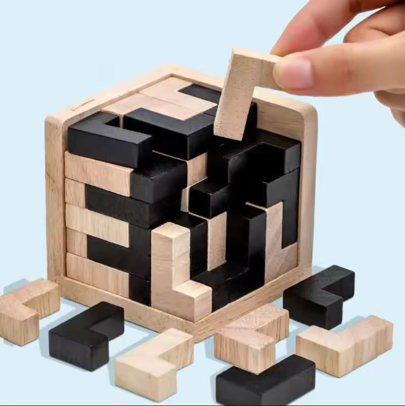 Creative 3D Puzzle Luban Interlocking Wooden Toy Early Educational Toys Puzzles