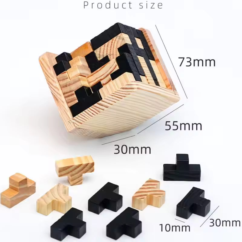Creative 3D Puzzle Luban Interlocking Wooden Toy Early Educational Toys Puzzles