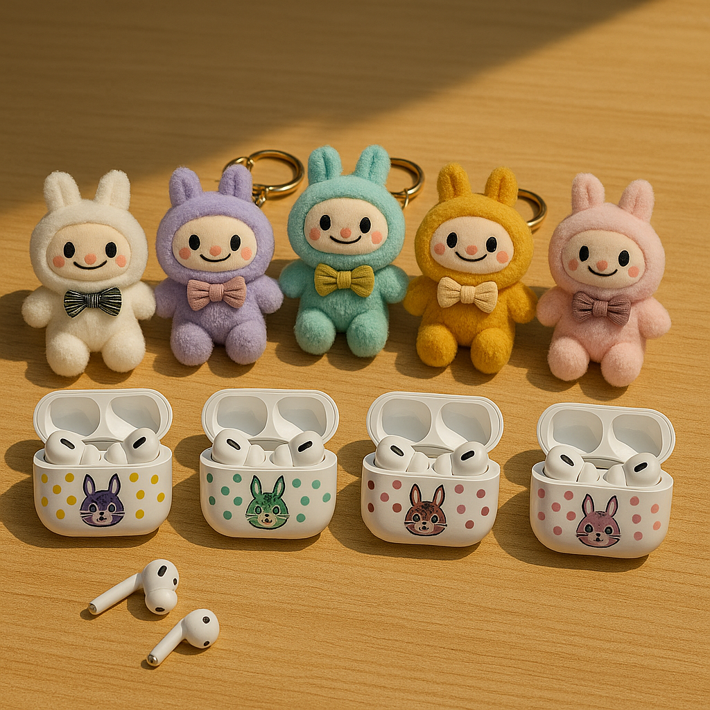 Labubu - Wireless Earbuds with Plush Keychain Set