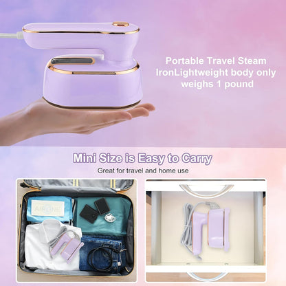 Mini Portable Steam Iron – Handheld Garment Steamer for Wrinkle-Free Clothes