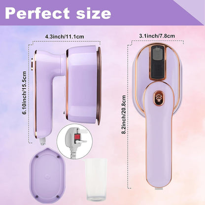Mini Portable Steam Iron – Handheld Garment Steamer for Wrinkle-Free Clothes