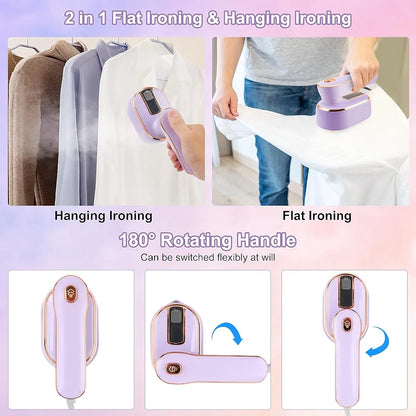 Mini Portable Steam Iron – Handheld Garment Steamer for Wrinkle-Free Clothes
