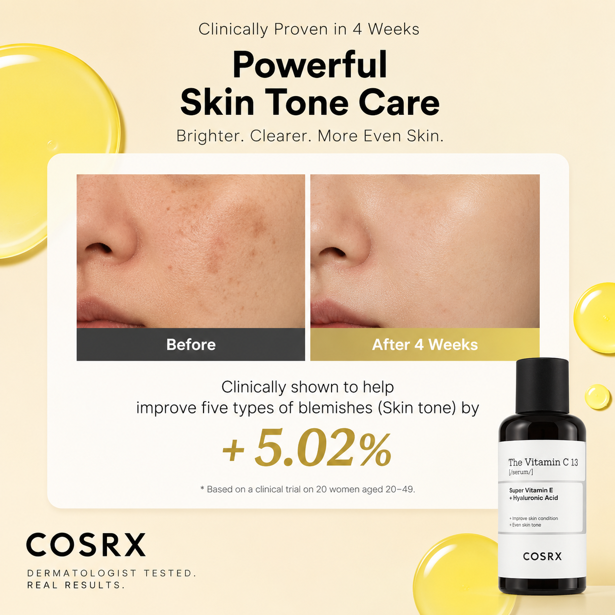 The Vitamin C 13 Serum with Super Vitamin E & Hyaluronic Acid – 20ml COSRX