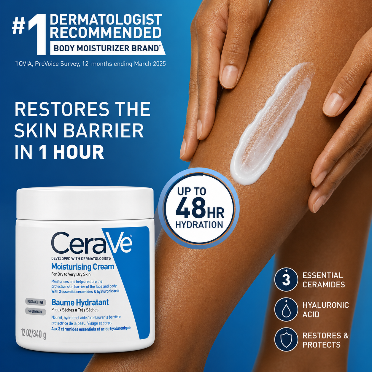 CeraVe Moisturising Cream – Dry & Very Dry Skin | Hydrating Skin Care