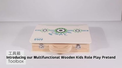 Kids Wooden Toolbox Toy Set ©